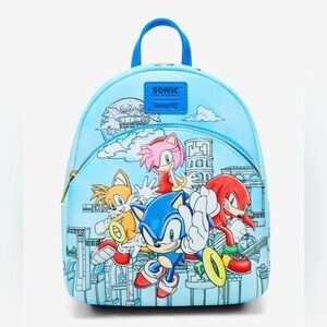 Loungefly Sonic The Hedgehog Sky Sanctuary Mini Backpack NWT
